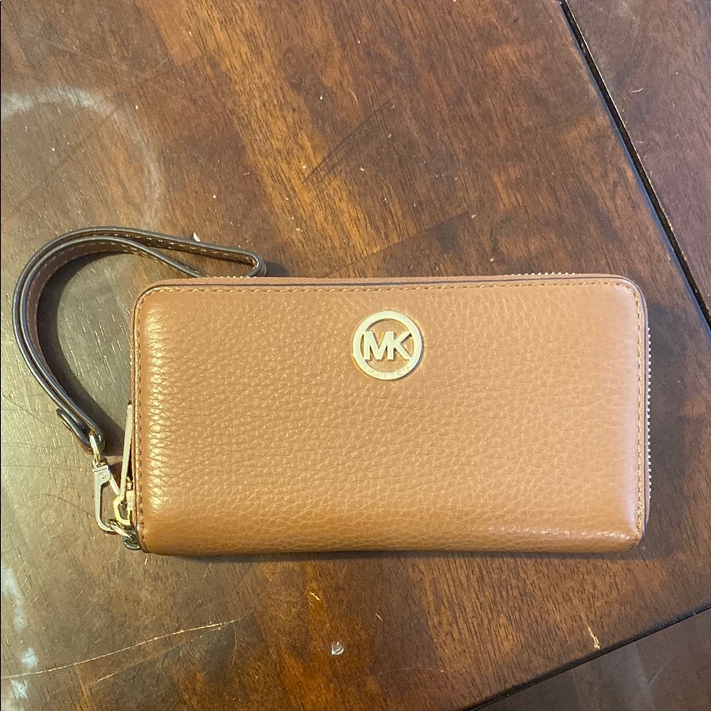 Michael Kors Brown Wristlet Wallet